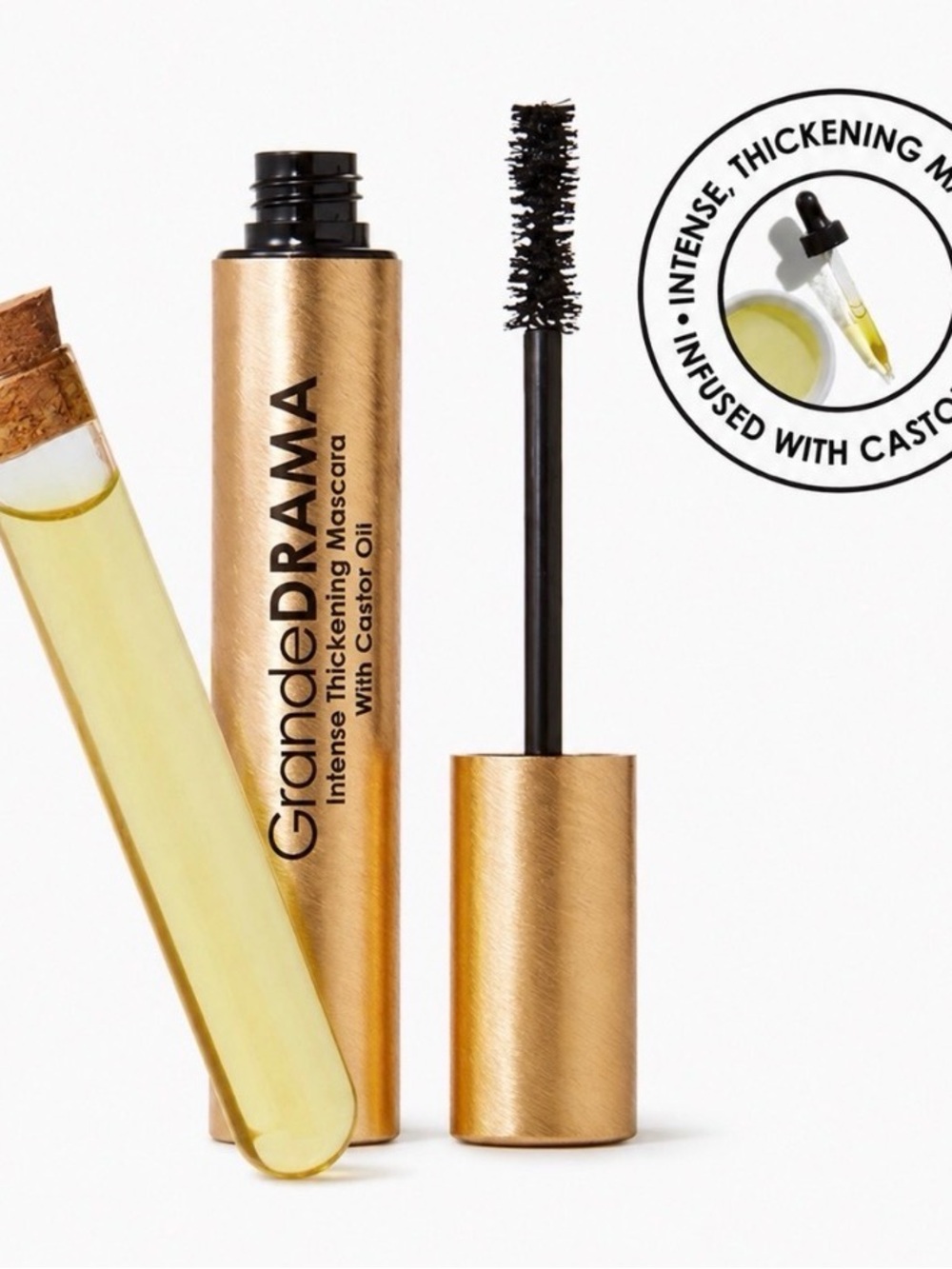 Ariana Grande GrandeDRAMA Intense Thickening Mascara — Gold Tube, Black Formula